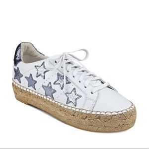 marc fisher blue white star espadrille sneaker